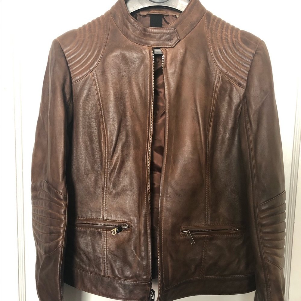 Wilson’s Leather “Black Rivet” Fitted Jacket- M